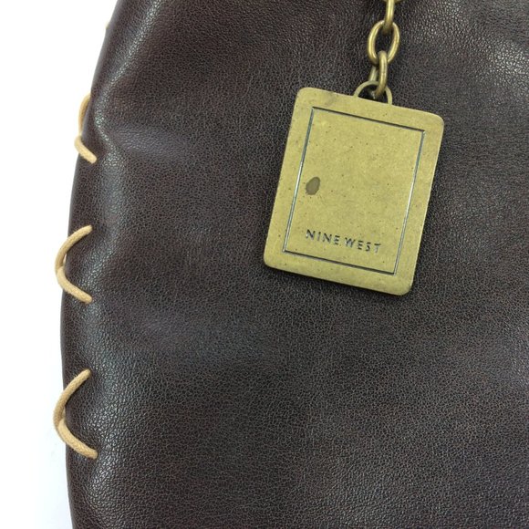 Nine West Jaguar Leather Ladies Bag with Extra Large Stitching - Picture 4 of 7